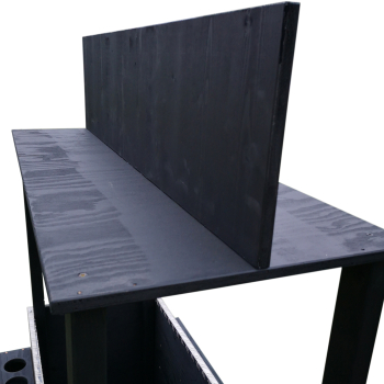 Dachfläche mit Werbebanner am Karneval-Bollerwagen für individuelle Gestaltung